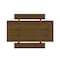 Manhattan Comfort Rectangle NoMad 67.91 Dining Set of 3 in Nature, 67.91 W, 32.48 L, 29.92 H, MDF, Nature 126GMC77 - alternate 2